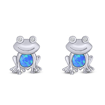 frog stud earrings